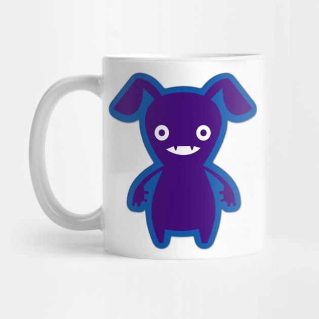 Cute Purple Dog Monster Cartoon by DesignsbyZazz